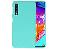 BAOHU Hoesje Geschikt voor de Samsung Galaxy A70s - Backcover Color Telefoonhoesje - Turquoise
