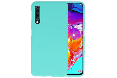 BAOHU Hoesje Geschikt voor de Samsung Galaxy A70s - Backcover Color Telefoonhoesje - Turquoise