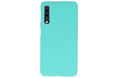 BAOHU Hoesje Geschikt voor de Samsung Galaxy A70s - Backcover Color Telefoonhoesje - Turquoise