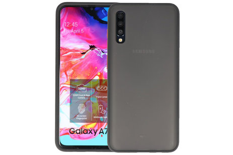 BAOHU Hoesje Geschikt voor de Samsung Galaxy A70 - Hard Case Backcover Telefoonhoesje - Zwart