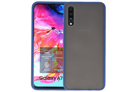 BAOHU Hoesje Geschikt voor de Samsung Galaxy A70 - Hard Case Backcover Telefoonhoesje - Blauw