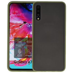 BAOHU Hoesje Geschikt voor de Samsung Galaxy A70 - Hard Case Backcover Telefoonhoesje - Groen