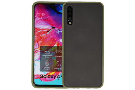 BAOHU Hoesje Geschikt voor de Samsung Galaxy A70 - Hard Case Backcover Telefoonhoesje - Groen