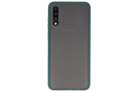 BAOHU Hoesje Geschikt voor de Samsung Galaxy A70 - Hard Case Backcover Telefoonhoesje - Donker Groen