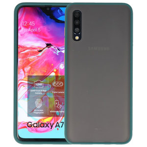 BAOHU Hoesje Geschikt voor de Samsung Galaxy A70 - Hard Case Backcover Telefoonhoesje - Donker Groen