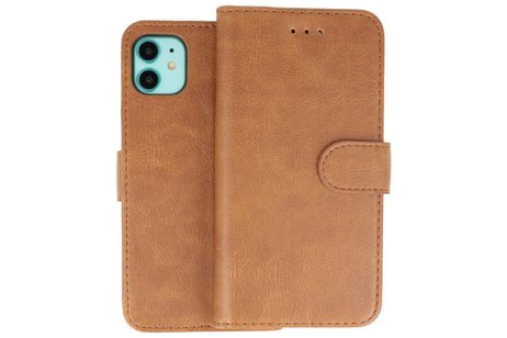 Hoesje Geschikt voor iPhone 11 - Kaarthouder Book Case Telefoonhoesje - Bruin