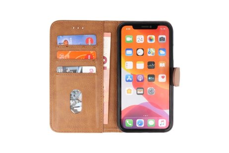 Hoesje Geschikt voor iPhone 11 - Kaarthouder Book Case Telefoonhoesje - Bruin