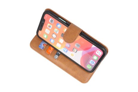 Hoesje Geschikt voor iPhone 11 - Kaarthouder Book Case Telefoonhoesje - Bruin