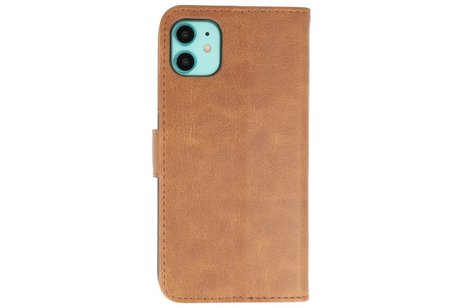 Hoesje Geschikt voor iPhone 11 - Kaarthouder Book Case Telefoonhoesje - Bruin