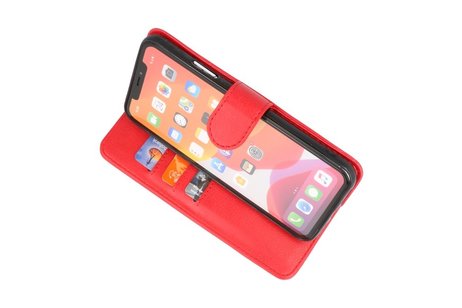 iPhone 11 Pro Hoesje Kaarthouder Book Case Telefoonhoesje Rood