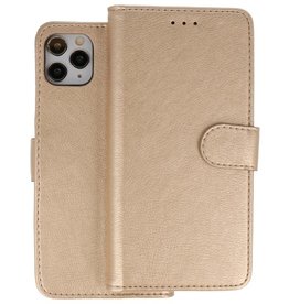 BAOHU iPhone 11 Pro Hoesje Kaarthouder Book Case Telefoonhoesje Goud