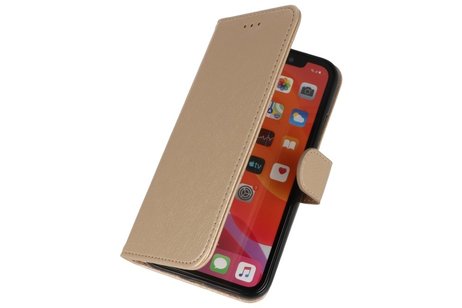 BAOHU Hoesje Geschikt voor iPhone 11 Pro - Kaarthouder Book Case Telefoonhoesje - Goud
