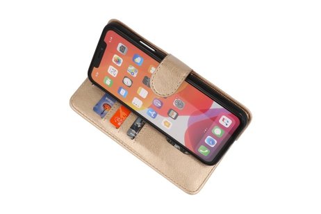 BAOHU Hoesje Geschikt voor iPhone 11 Pro - Kaarthouder Book Case Telefoonhoesje - Goud