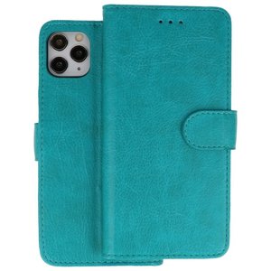 Hoesje Geschikt voor iPhone 11 Pro - Kaarthouder Book Case Telefoonhoesje - Groen