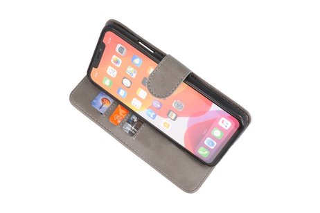 BAOHU Hoesje Geschikt voor iPhone 11 Pro - Kaarthouder Book Case Telefoonhoesje - Grijs