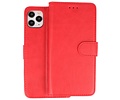 iPhone 11 Pro Max Hoesje Kaarthouder Book Case Telefoonhoesje Rood