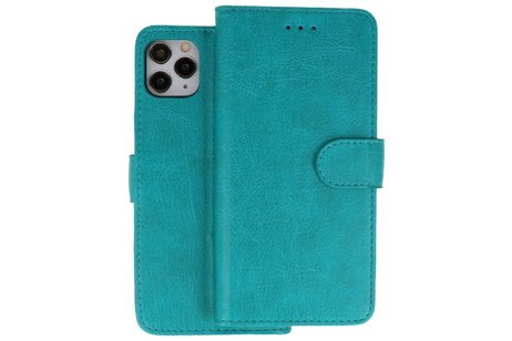 BAOHU Hoesje Geschikt voor iPhone 11 Pro Max - Kaarthouder Book Case Telefoonhoesje - Groen