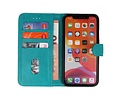 Hoesje Geschikt voor iPhone 11 Pro Max - Kaarthouder Book Case Telefoonhoesje - Groen