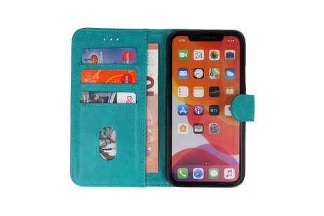BAOHU Hoesje Geschikt voor iPhone 11 Pro Max - Kaarthouder Book Case Telefoonhoesje - Groen