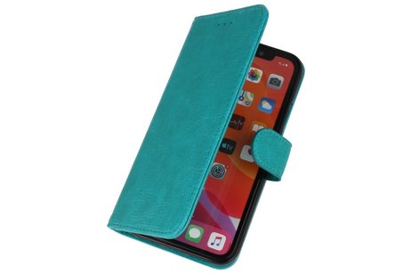 Hoesje Geschikt voor iPhone 11 Pro Max - Kaarthouder Book Case Telefoonhoesje - Groen