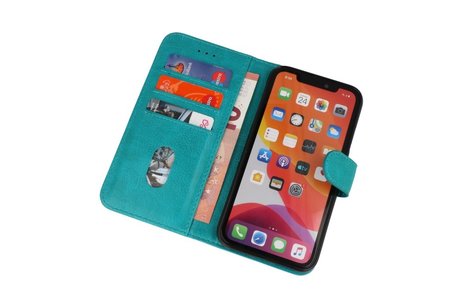 BAOHU Hoesje Geschikt voor iPhone 11 Pro Max - Kaarthouder Book Case Telefoonhoesje - Groen