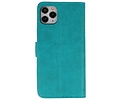 BAOHU Hoesje Geschikt voor iPhone 11 Pro Max - Kaarthouder Book Case Telefoonhoesje - Groen