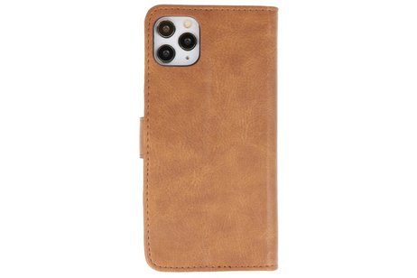 Hoesje Geschikt voor iPhone 11 Pro Max - Kaarthouder Book Case Telefoonhoesje - Bruin