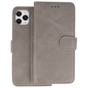 BAOHU Hoesje Geschikt voor iPhone 11 Pro Max - Kaarthouder Book Case Telefoonhoesje - Grijs