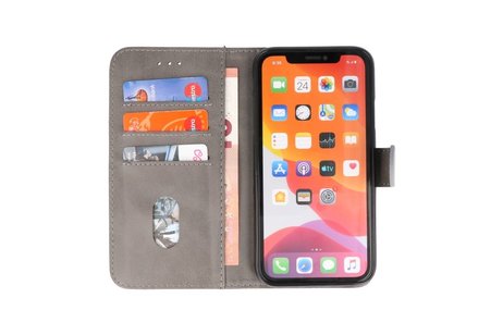 BAOHU Hoesje Geschikt voor iPhone 11 Pro Max - Kaarthouder Book Case Telefoonhoesje - Grijs