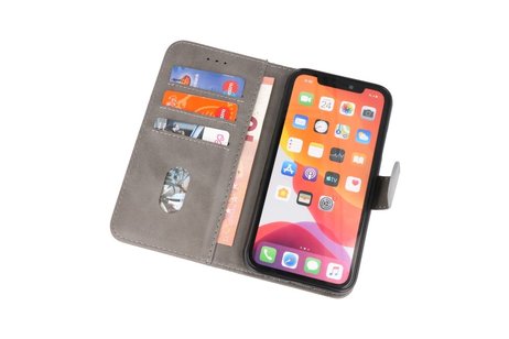 Hoesje Geschikt voor iPhone 11 Pro Max - Kaarthouder Book Case Telefoonhoesje - Grijs