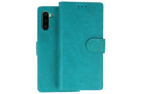 Hoesje Geschikt voor de Samsung Galaxy Note 10 - Kaarthouder Book Case Telefoonhoesje - Groen
