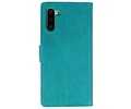 Hoesje Geschikt voor de Samsung Galaxy Note 10 - Kaarthouder Book Case Telefoonhoesje - Groen