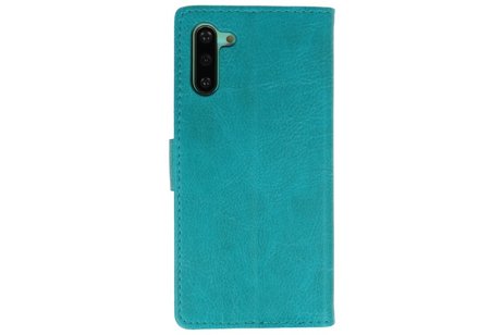 Hoesje Geschikt voor de Samsung Galaxy Note 10 - Kaarthouder Book Case Telefoonhoesje - Groen