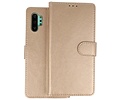 Samsung Galaxy Note 10 Plus Hoesje Kaarthouder Book Case Telefoonhoesje Goud