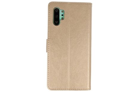 Samsung Galaxy Note 10 Plus Hoesje Kaarthouder Book Case Telefoonhoesje Goud