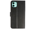 Booktype Telefoonhoesjes - Bookcase Hoesje - Wallet Case -  Geschikt voor iPhone 11 - Zwart