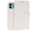 Booktype Telefoonhoesjes - Bookcase Hoesje - Wallet Case -  Geschikt voor iPhone 11 - Wit