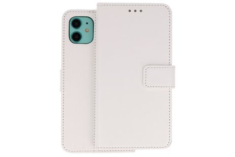 Booktype Telefoonhoesjes - Bookcase Hoesje - Wallet Case -  Geschikt voor iPhone 11 - Wit