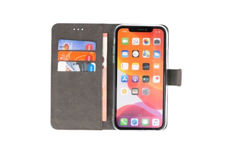 Booktype Telefoonhoesjes - Bookcase Hoesje - Wallet Case -  Geschikt voor iPhone 11 Pro - Wit