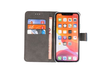 BAOHU Booktype Telefoonhoesjes - Bookcase Hoesje - Wallet Case -  Geschikt voor iPhone 11 Pro - Navy