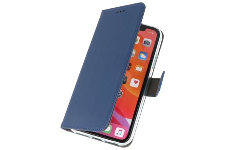 Booktype Telefoonhoesjes - Bookcase Hoesje - Wallet Case -  Geschikt voor iPhone 11 Pro - Navy