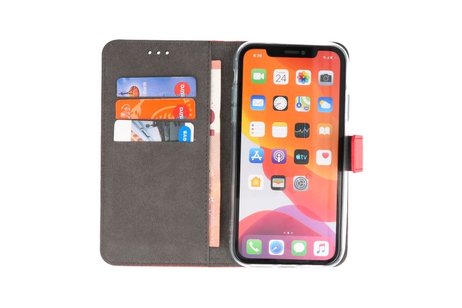 Booktype Telefoonhoesjes - Bookcase Hoesje - Wallet Case -  Geschikt voor iPhone 11 Pro - Rood