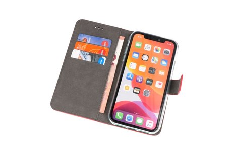 Booktype Telefoonhoesjes - Bookcase Hoesje - Wallet Case -  Geschikt voor iPhone 11 Pro - Rood