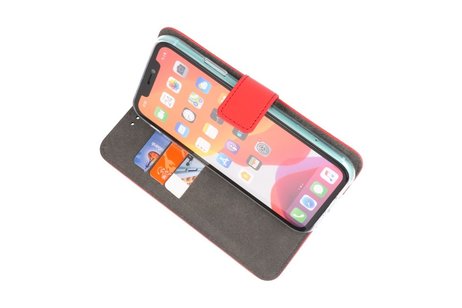 Booktype Telefoonhoesjes - Bookcase Hoesje - Wallet Case -  Geschikt voor iPhone 11 Pro - Rood
