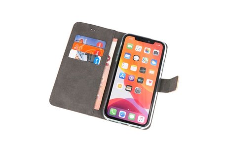 Booktype Telefoonhoesjes - Bookcase Hoesje - Wallet Case -  Geschikt voor iPhone 11 Pro - Goud