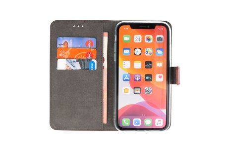 Booktype Telefoonhoesjes - Bookcase Hoesje - Wallet Case -  Geschikt voor iPhone 11 Pro - Bruin