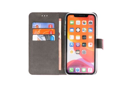 Booktype Telefoonhoesjes - Bookcase Hoesje - Wallet Case -  Geschikt voor iPhone 11 Pro - Roze