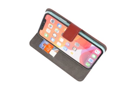 Booktype Telefoonhoesjes - Bookcase Hoesje - Wallet Case -  Geschikt voor iPhone 11 Pro Max - Bruin