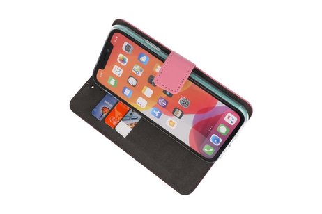 Booktype Telefoonhoesjes - Bookcase Hoesje - Wallet Case -  Geschikt voor iPhone 11 Pro Max - Roze