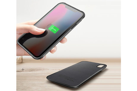 Battery Power Bank + Back Case voor iPhone XR Zwart